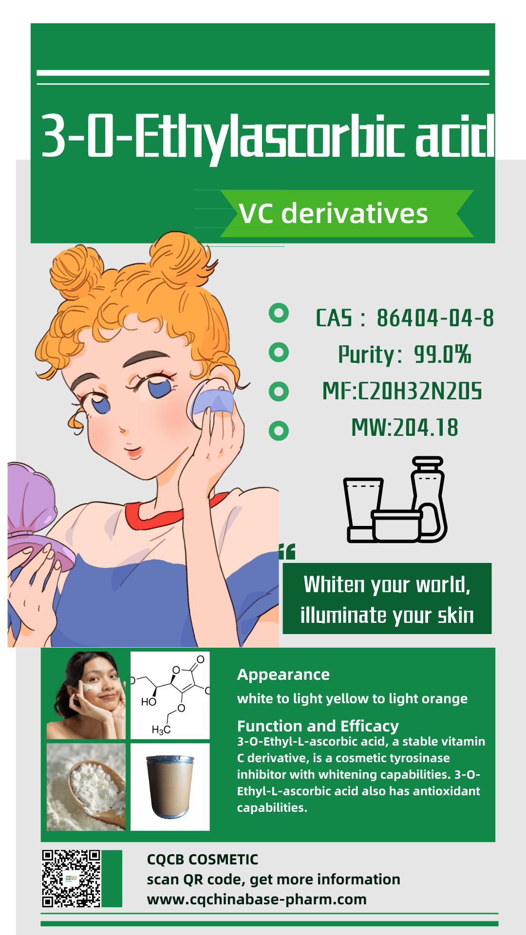 Cosmetics raw material poster